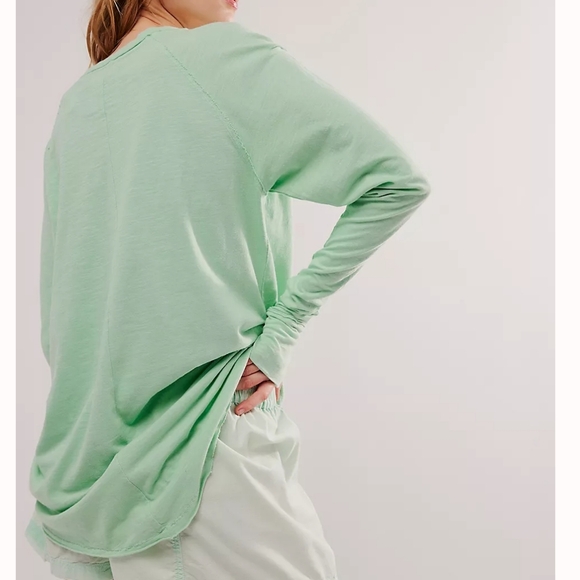 Free People We The Free Arden Tee Light Green XS - Picture 9 of 9